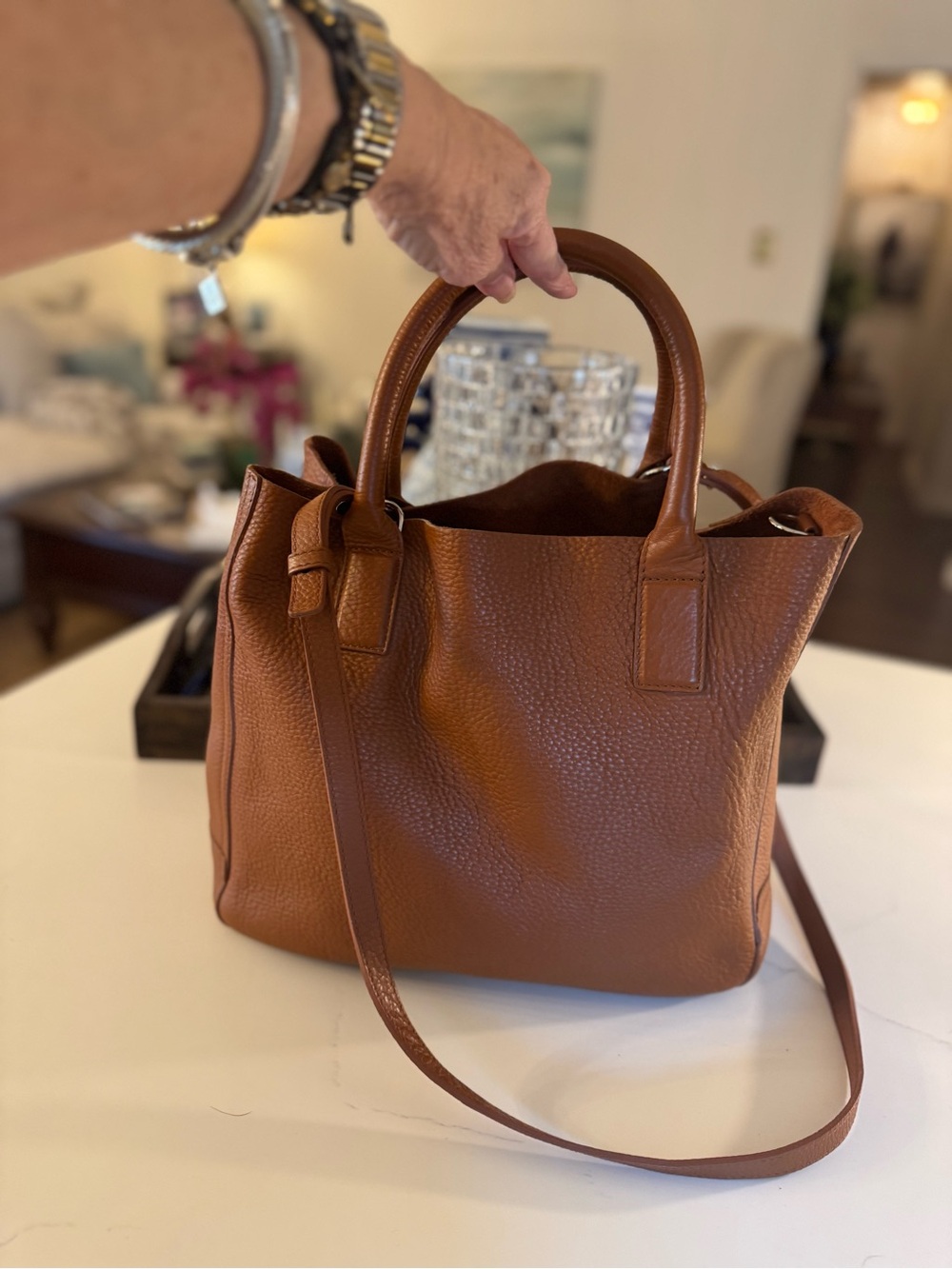 🤎 SHINOLA DETROIT RUNWELL TAN LEATHER TOTE! - Picture 12 of 14